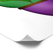 Hintergrund der Kaktus-Pflanze Poster (Ecke)