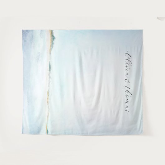 Hintergrund der karibischen Hochzeiten am Strand Wandteppich (Vorderseite (Horizontal))