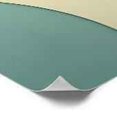 Hintergrund der Krümmungen in Beige und Grün Poster (Ecke)
