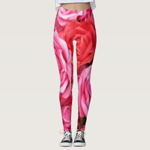 Hintergrund der künstlichen Rote Rose Leggings