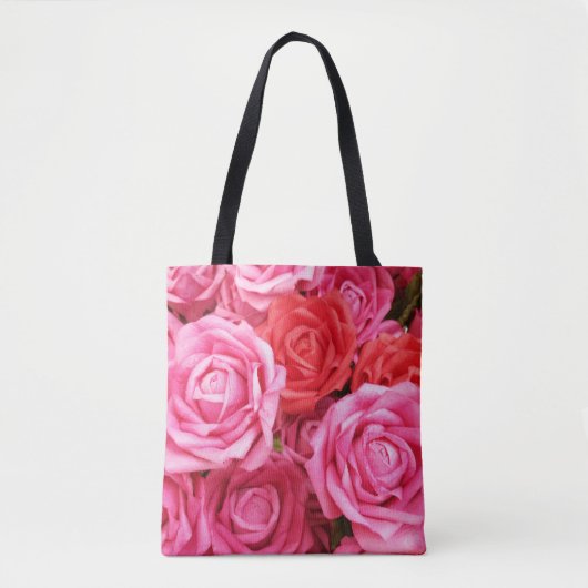 Hintergrund der künstlichen Rote Rose Tasche (Vorderseite)