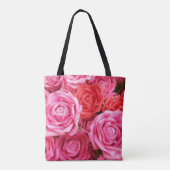 Hintergrund der künstlichen Rote Rose Tasche (Rückseite)
