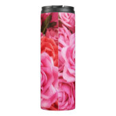 Hintergrund der künstlichen Rote Rose Thermosbecher (Rückseite)