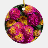 Hintergrund der Lantana-Blume Keramik Ornament (Vorne)