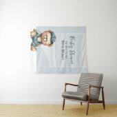 Hintergrund der lässigen, gemütlichen Babydusche Wandteppich (Beispiel (Horizontal))