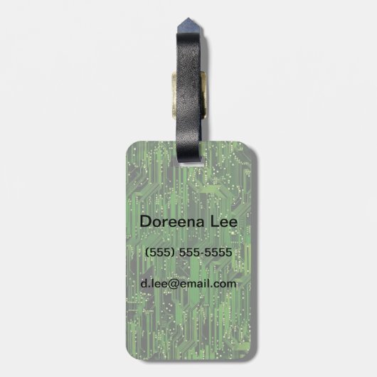 Hintergrund der Leiterplatte Gepäckanhänger (Rückseite vertikal)