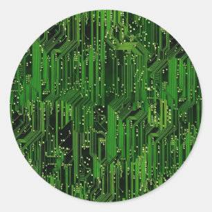 Hintergrund der Leiterplatte Runder Aufkleber