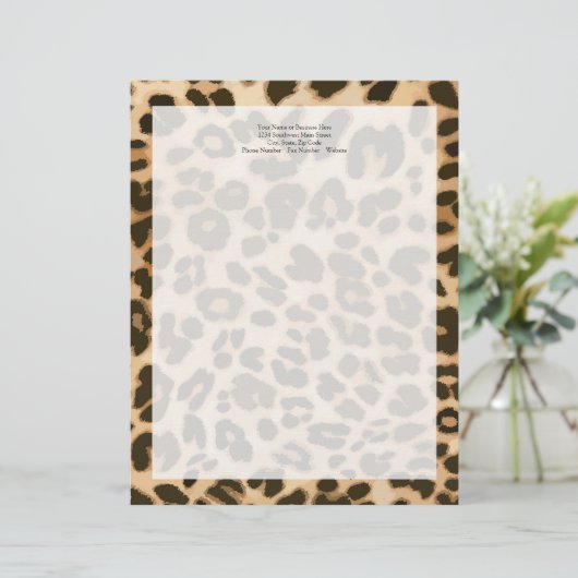 Hintergrund der Leopard-Printmedien Briefbogen (Stehend Vorderseite)