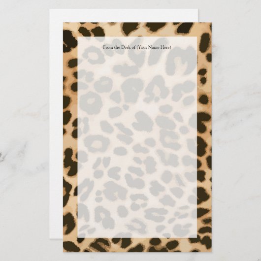 Hintergrund der Leopard-Printmedien Briefpapier (Vorne/Hinten)