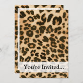 Hintergrund der Leopard-Printmedien Einladung (Vorne/Hinten)