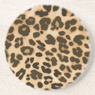 Hintergrund der Leopard-Printmedien Getränkeuntersetzer