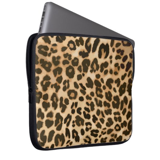 Hintergrund der Leopard-Printmedien Laptopschutzhülle (Vorne Rechts)