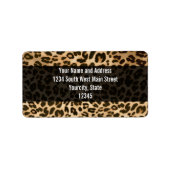 Hintergrund der Leopard-Printwerbung Adressaufkleber (Vorne)