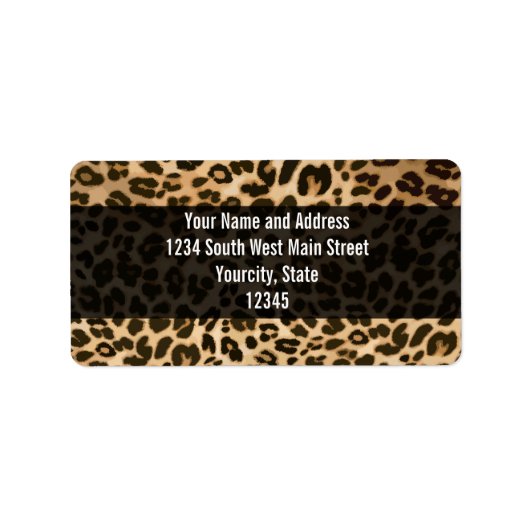 Hintergrund der Leopard-Printwerbung Adressaufkleber (Vorne)