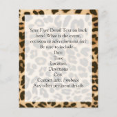 Hintergrund der Leopard-Printwerbung Flyer (Hinten)
