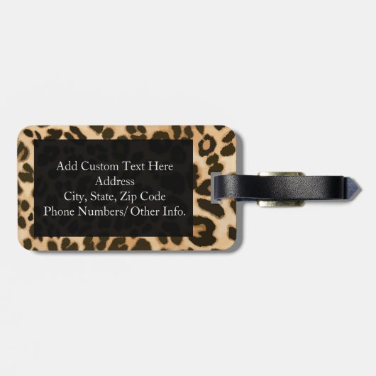 Hintergrund der Leopard-Printwerbung Gepäckanhänger (Rückseite horizontal)