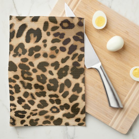 Hintergrund der Leopard-Printwerbung Handtuch (Viertel Falte)