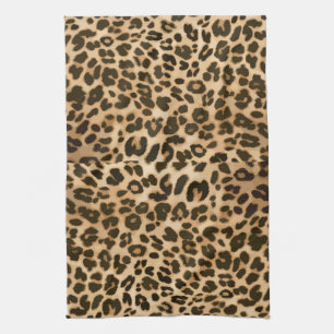 Hintergrund der Leopard-Printwerbung Handtuch