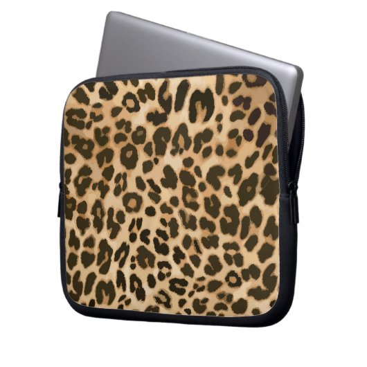 Hintergrund der Leopard-Printwerbung Laptopschutzhülle (Vorderseite Links)