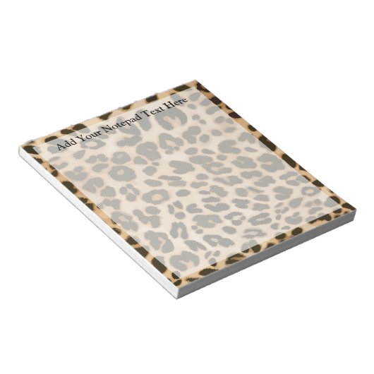Hintergrund der Leopard-Printwerbung Notizblock (angewinkelt)