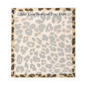 Hintergrund der Leopard-Printwerbung Notizblock (Vorderseite)