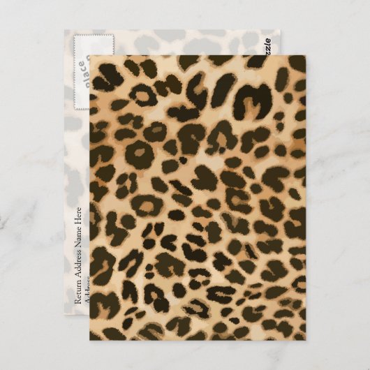 Hintergrund der Leopard-Printwerbung Postkarte (Vorne/Hinten)