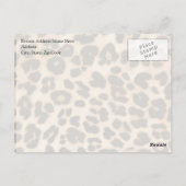 Hintergrund der Leopard-Printwerbung Postkarte (Rückseite)