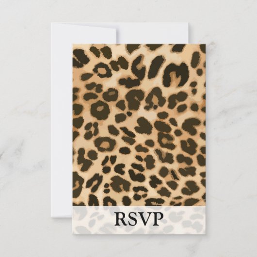 Hintergrund der Leopard-Printwerbung RSVP Karte (Vorderseite)