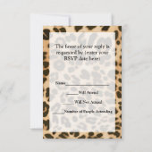 Hintergrund der Leopard-Printwerbung RSVP Karte (Rückseite)