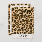 Hintergrund der Leopard-Printwerbung RSVP Karte (Vorne/Hinten)