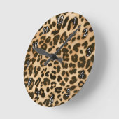 Hintergrund der Leopard-Printwerbung Runde Wanduhr (Winkel)
