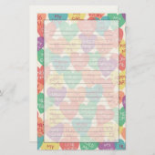 Hintergrund der Liebe Briefpapier (Vorne/Hinten)