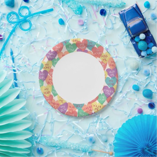 Hintergrund der Liebe Pappteller (Party)