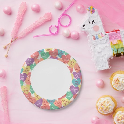 Hintergrund der Liebe Pappteller (Party)