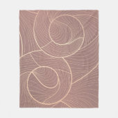 Hintergrund der Luxus Gold Lines Muster Fleecedecke (Vorderseite)