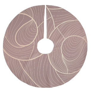 Hintergrund der Luxus Gold Lines Muster Polyester Weihnachtsbaumdecke