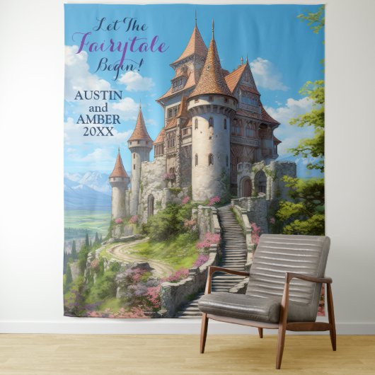 Hintergrund der Märchenburg Wandteppich (Beispiel)