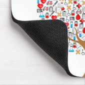 Hintergrund der medizinischen Struktur Mousepad (Ecke)
