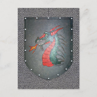 Hintergrund der Metallschild-Drachenbrille Postkarte