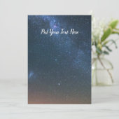 Hintergrund der Milchstraße | Night Sky Stars Einladung (Stehend Vorderseite)