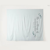 Hintergrund der Minimalistischen Eukalyptus-Hochze Wandteppich (Vorderseite (Horizontal))