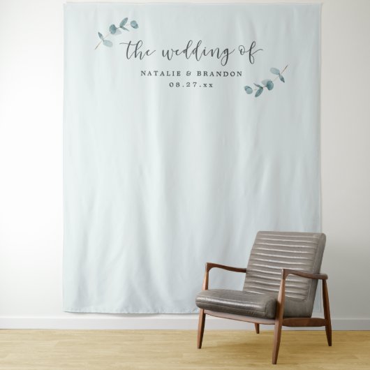 Hintergrund der Minimalistischen Eukalyptus-Hochze Wandteppich (Beispiel)