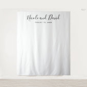 Hintergrund der Minimalistischen Hochzeitsempfehlu Wandteppich (Vorderseite)