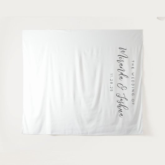 Hintergrund der Minimalistischen Hochzeitsempfehlu Wandteppich (Vorderseite (Horizontal))