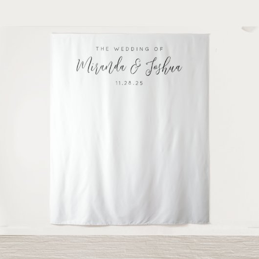 Hintergrund der Minimalistischen Hochzeitsempfehlu Wandteppich (Vorderseite)