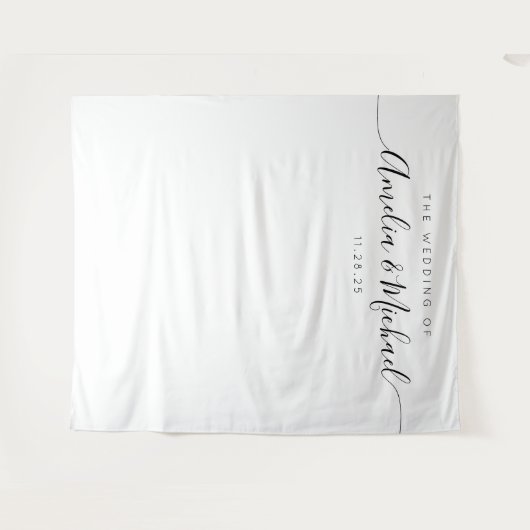 Hintergrund der Minimalistischen Hochzeitsempfehlu Wandteppich (Vorderseite (Horizontal))