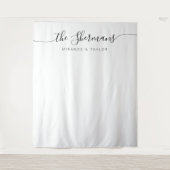 Hintergrund der Minimalistischen Hochzeitsempfehlu Wandteppich (Vorderseite)