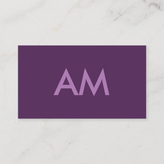 Hintergrund der Minimalistischen Monogramm-Lavende Visitenkarte (Vorderseite)