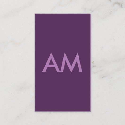 Hintergrund der Minimalistischen Monogramm-Lavende Visitenkarte (Vorderseite)