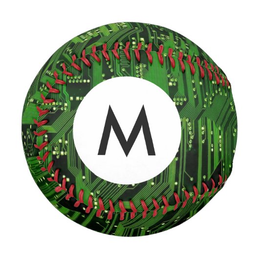 Hintergrund der Monogram-Leiterplatte Baseball (Vorderseite Links)